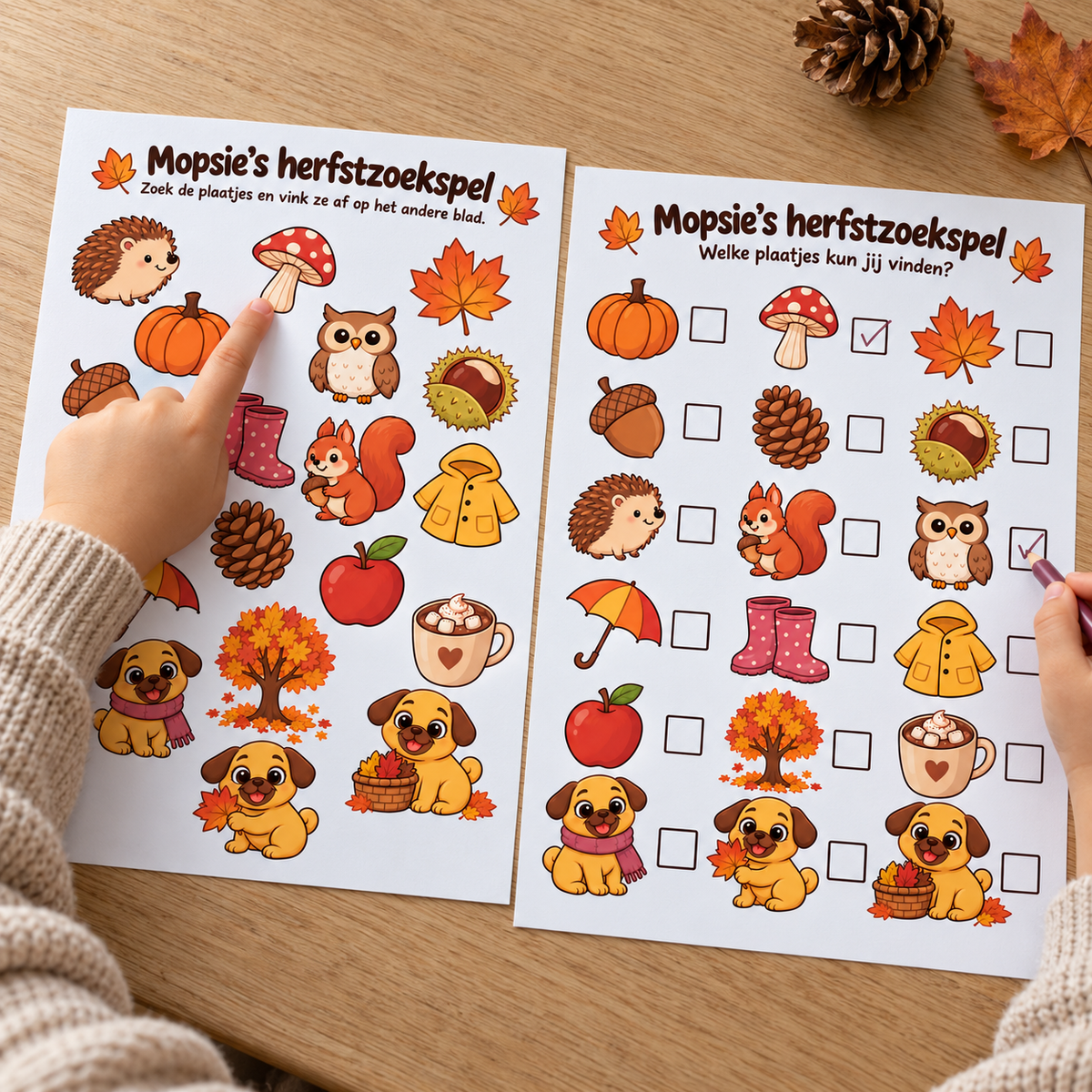 Mopsie’s herfstzoekspel